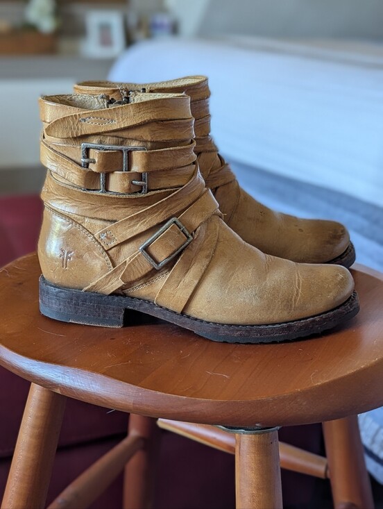 Frye Shoes - Frye Veronica Leather Strappy Short Boots
